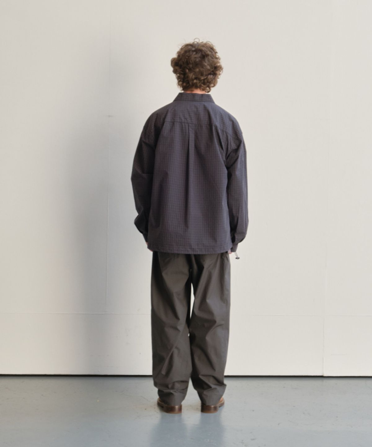 홀리선(HORLISUN) Ripple Typewriter Shirt Jacket Charcoal