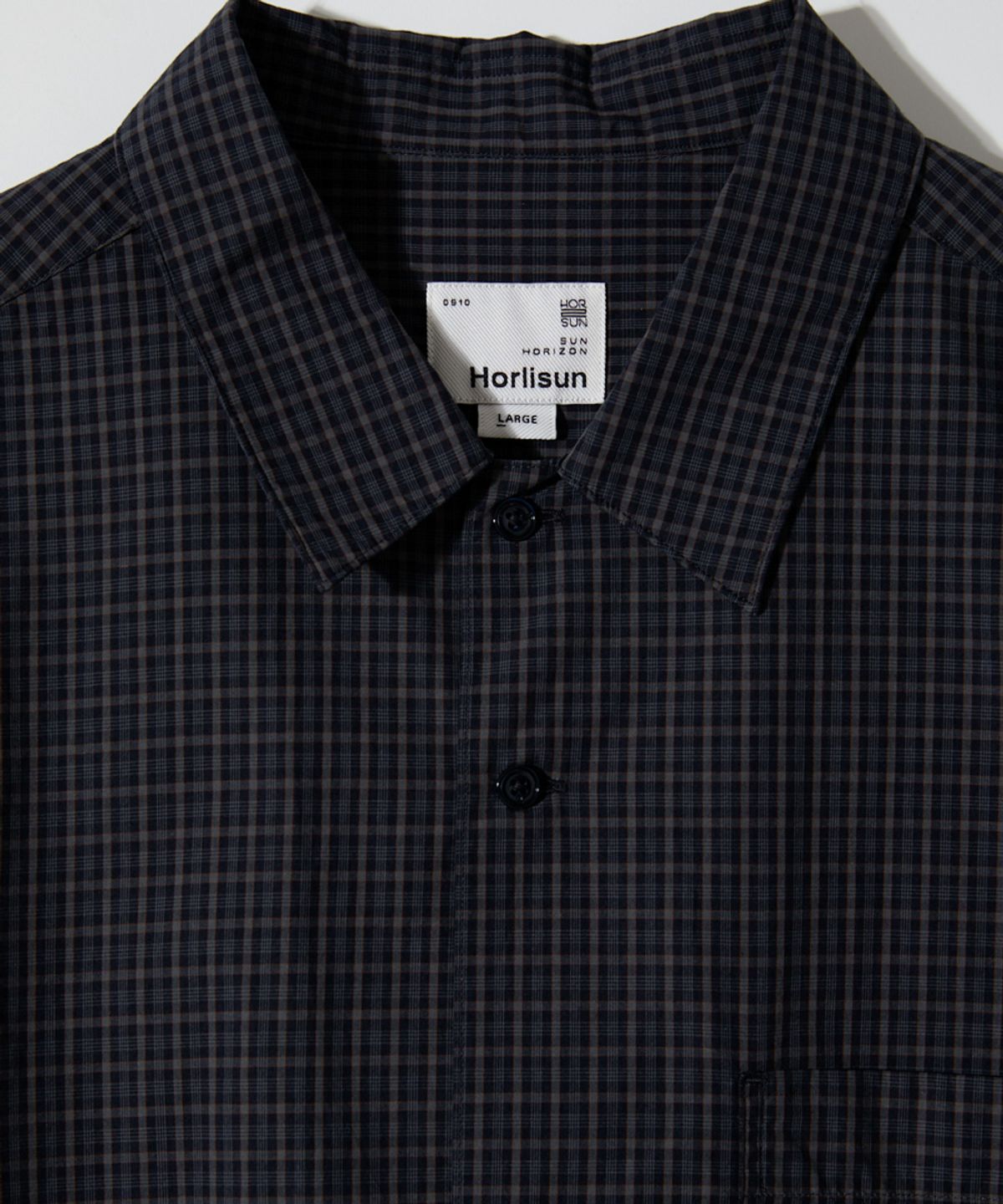 홀리선(HORLISUN) Ripple Typewriter Shirt Jacket Charcoal