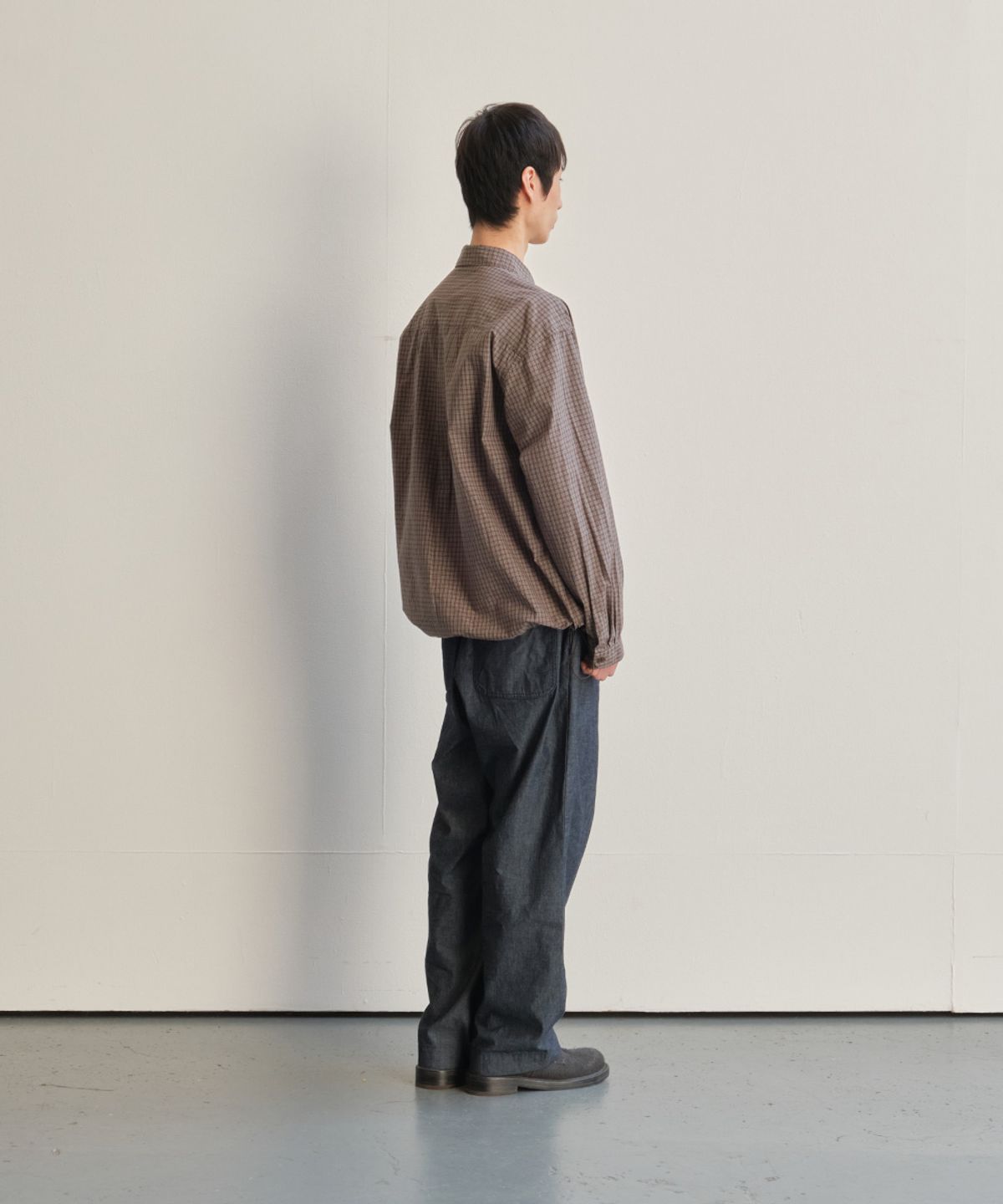 홀리선(HORLISUN) Ripple Typewriter Shirt Jacket Brown