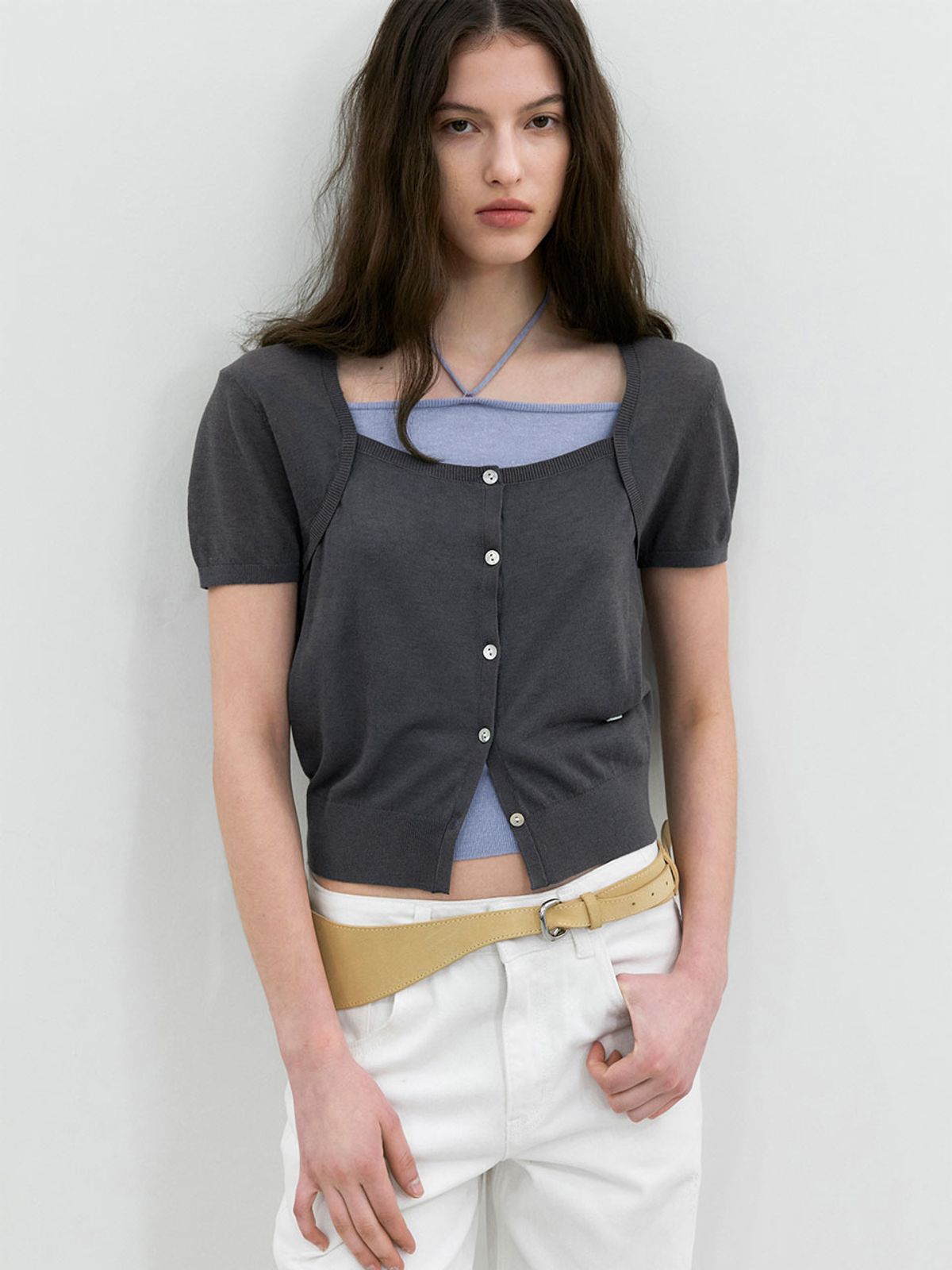 아틀리에 나인(ATELIER NAIN) COLOR COMBINATION KNIT ENSEMBLE SET (CD-2274)