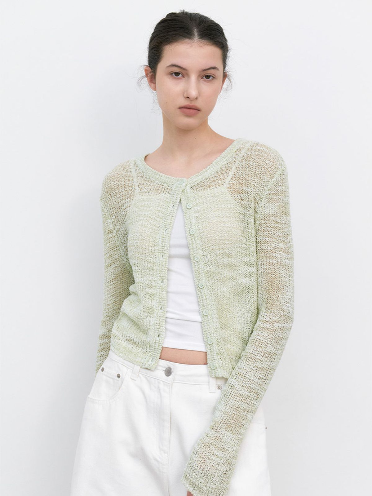 아틀리에 나인(ATELIER NAIN) SUMMER NET SLIM CARDIGAN (CD-2263)