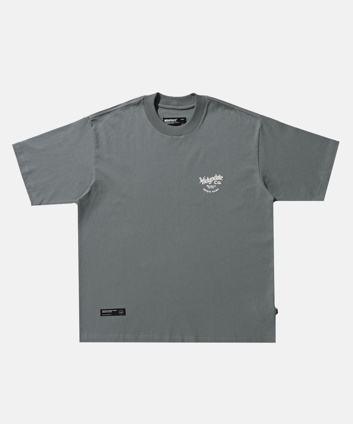 미드업데이트(MIDUPDATE) Mud simple logo T shirts Olive green