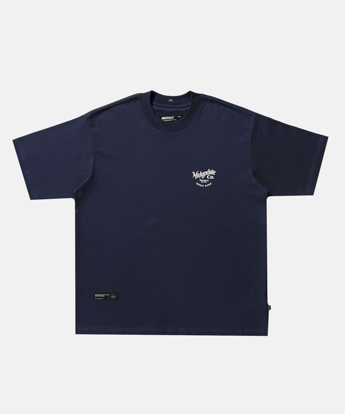 미드업데이트(MIDUPDATE) Mud simple logo T shirts Navy
