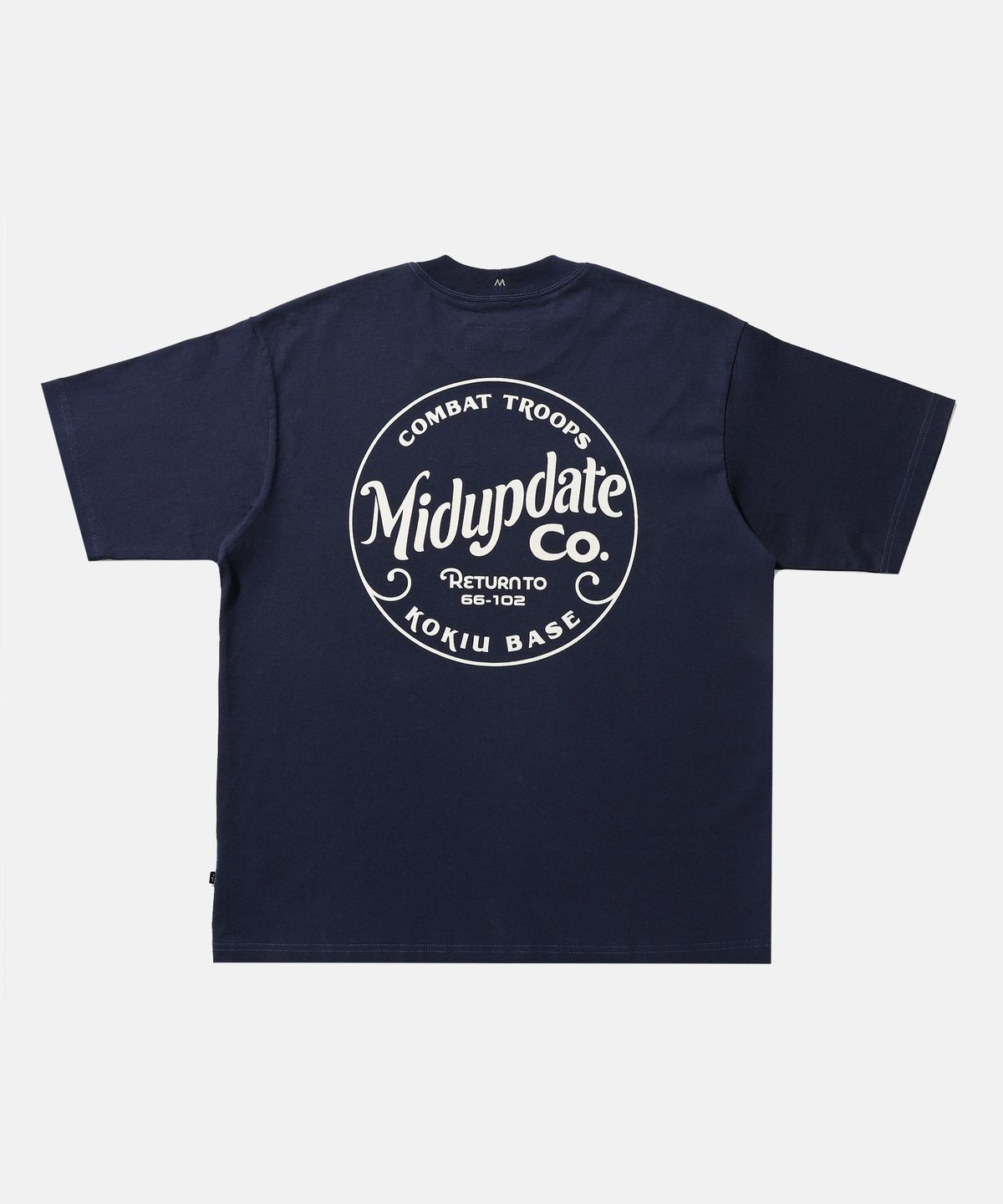미드업데이트(MIDUPDATE) Mud simple logo T shirts Navy
