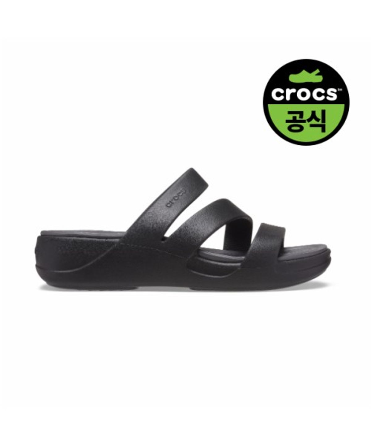 크록스(CROCS) 여성 크록스 보카 스트랩피 웨지 BK (26SWSD207434)