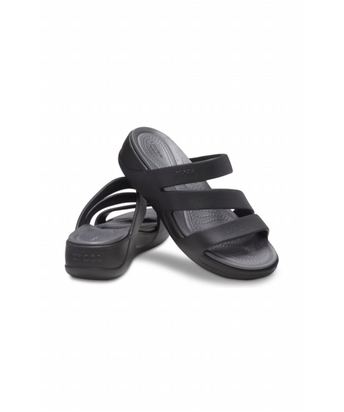 크록스(CROCS) 여성 크록스 보카 스트랩피 웨지 BK (26SWSD207434)