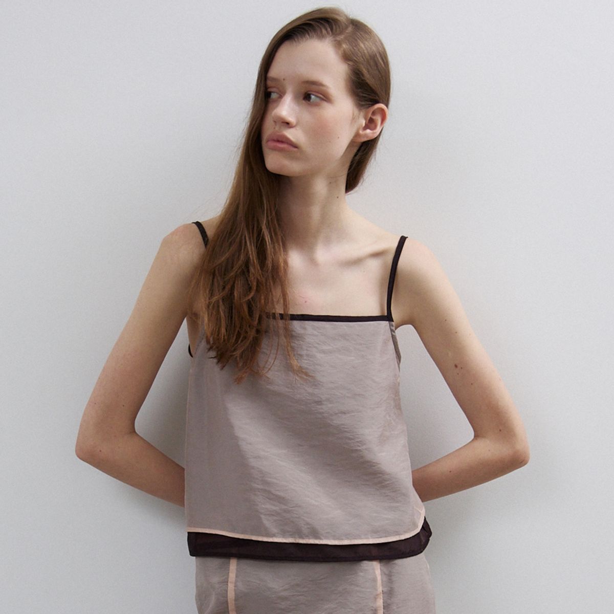 노우드(NOEUD) Sheer Layered Bustier(PINK)