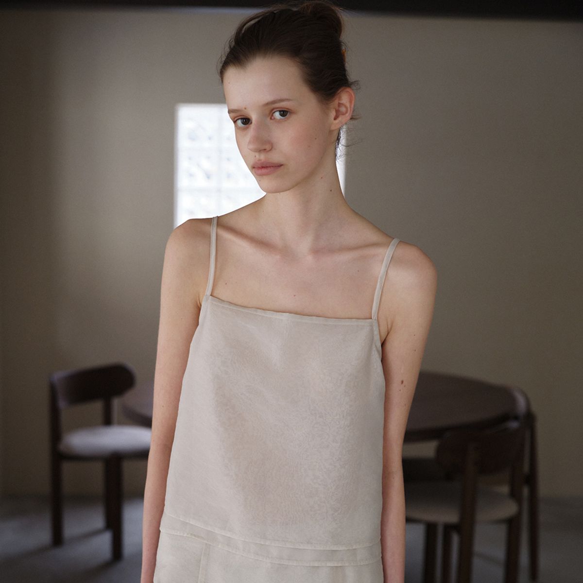 노우드(NOEUD) Sheer Layered Bustier(CREAM)