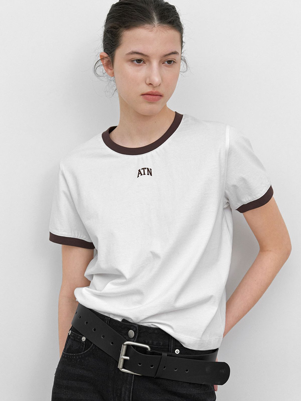 아틀리에 나인(ATELIER NAIN) CONTRAST LINGER GRAPHIC T (T-7255)