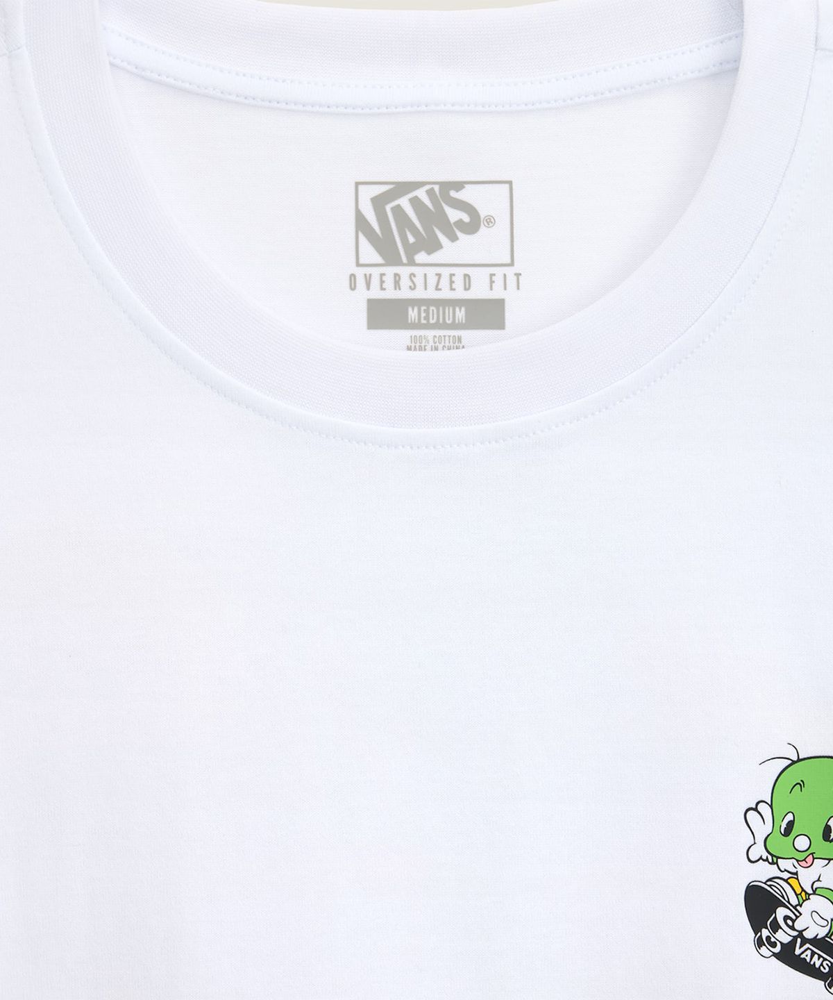 반스(VANS) 둘리 코리아 크루 반소매 티셔츠 - 화이트 / VN0012PVWHT1