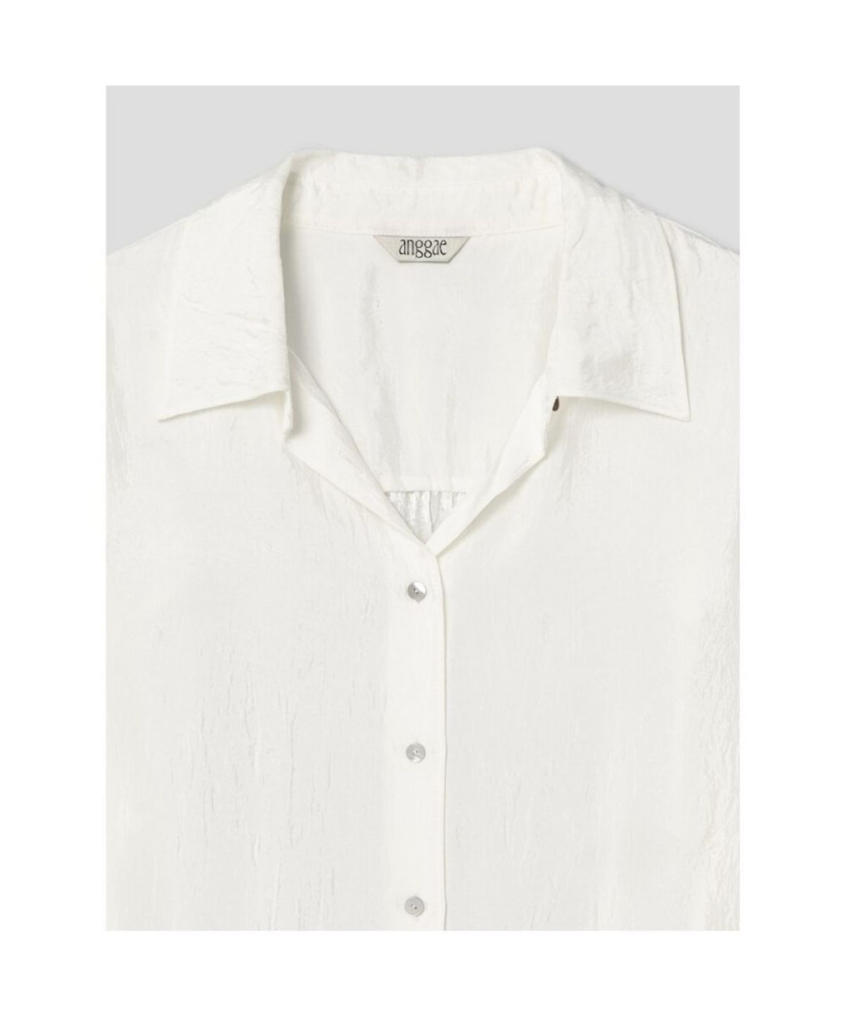 앙개(ANGGAE) Satin Shirts  White