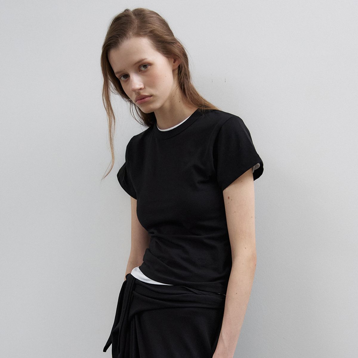 노우드(NOEUD) Refined Cotton Tee (Black)