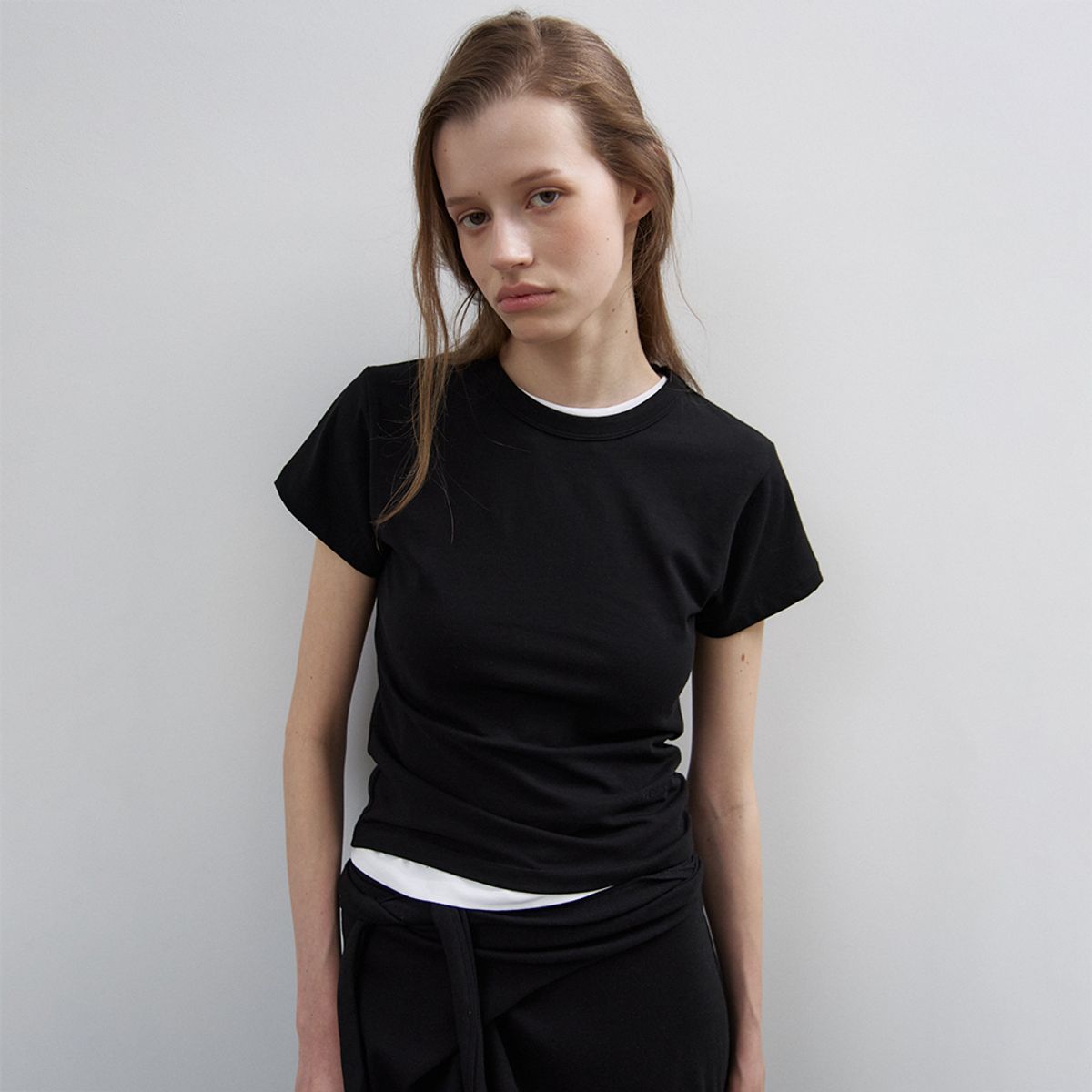 노우드(NOEUD) Refined Cotton Tee (Black)