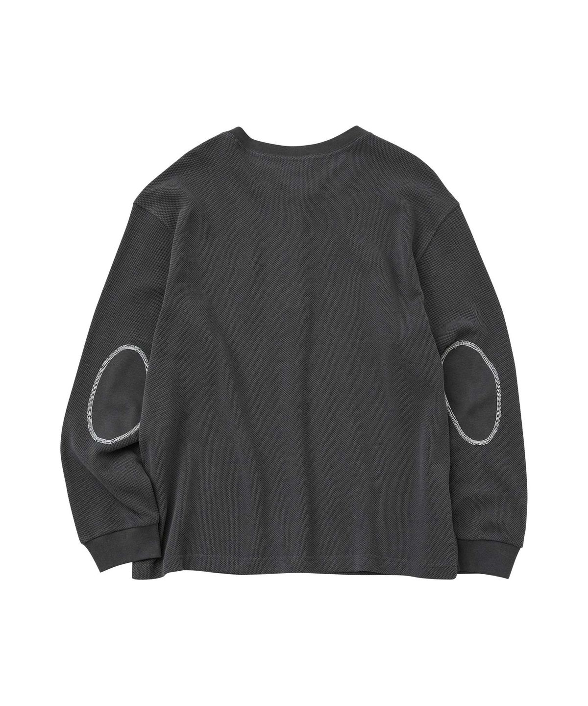 더블유엠씨(WMC) 헨리넥 와플 롱슬리브_CHARCOAL GREY