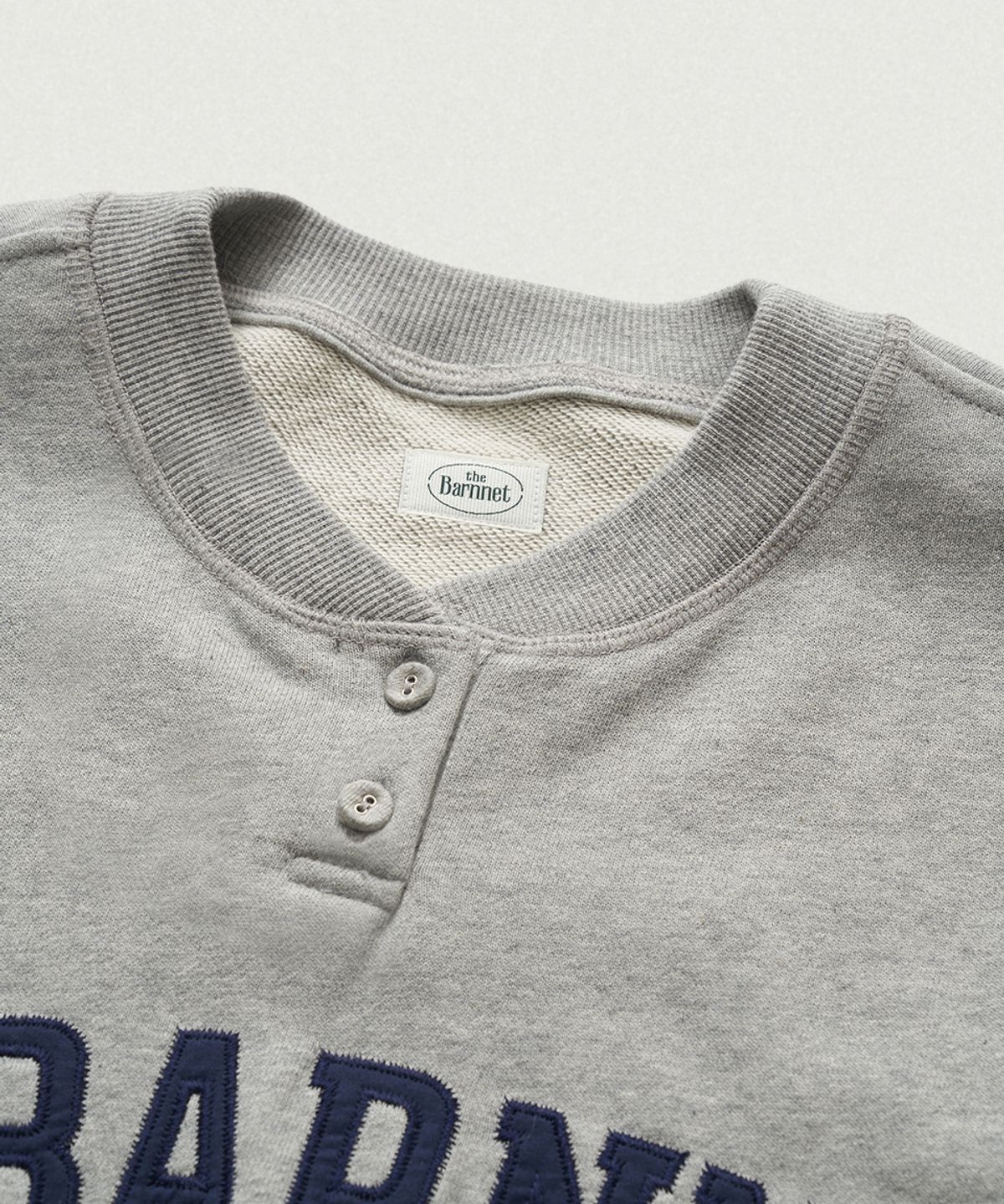 더바넷(THEBARNNET) Rovey Henryneck Sweat Shirt_Grey