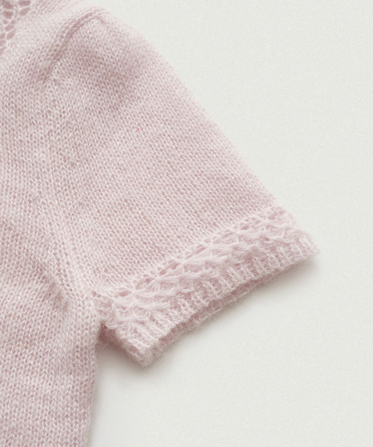 더바넷(THEBARNNET) Hale Frill Mohair Half Cardigan_Lavender