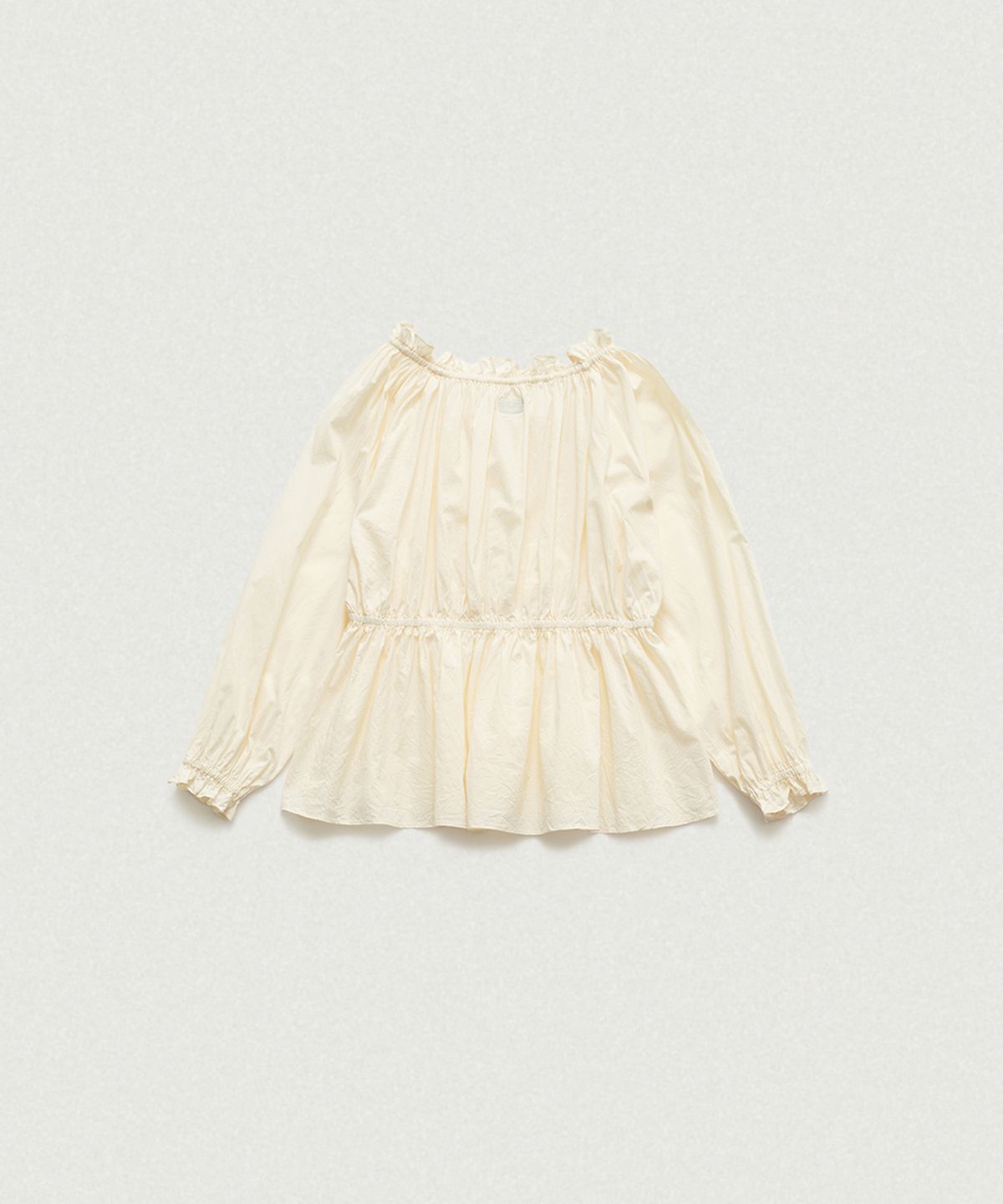 더바넷(THEBARNNET) Liore Frill Button Blouse_Butter