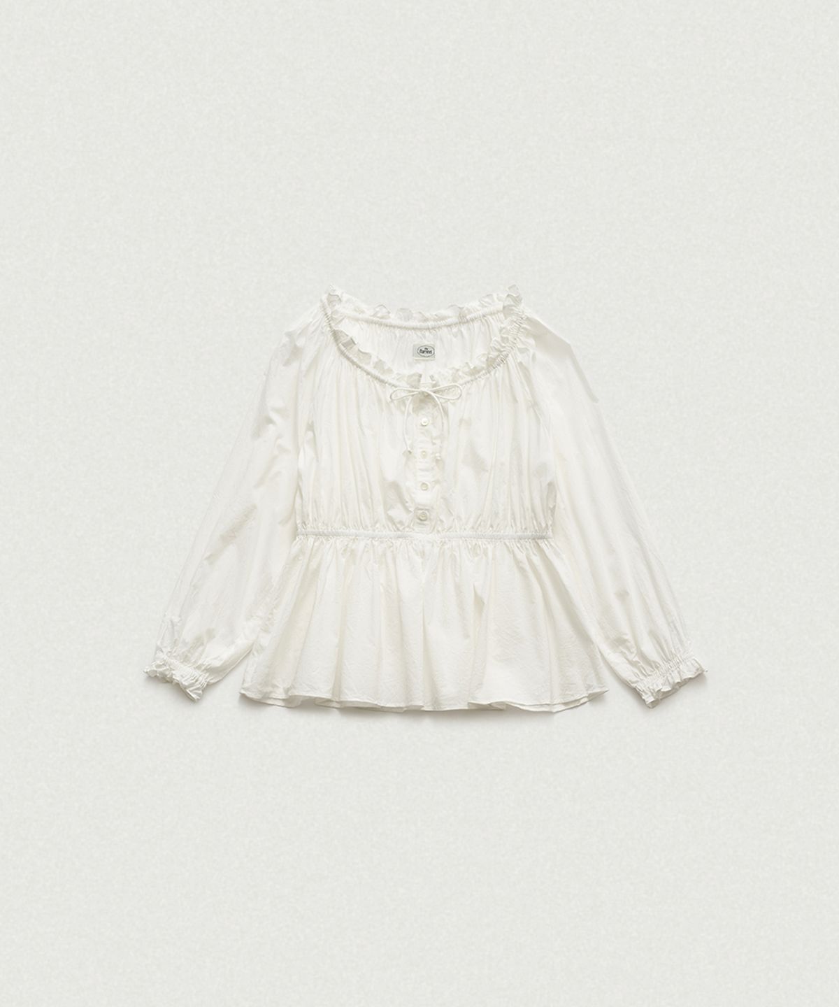 더바넷(THEBARNNET) Liore Frill Button Blouse_Ivory
