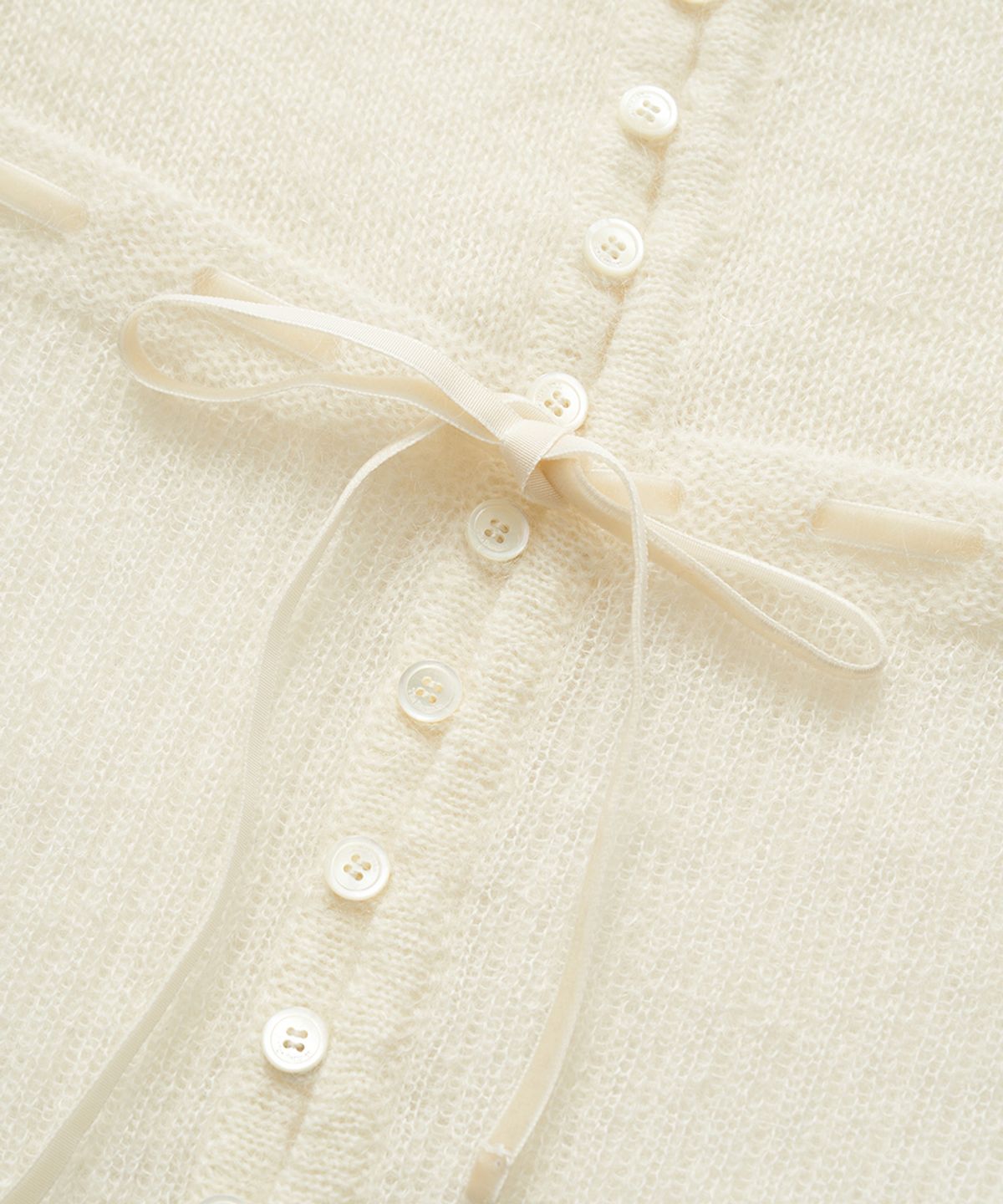 더바넷(THEBARNNET) Velin Tie Mohair Knit Cardigan_Ivory