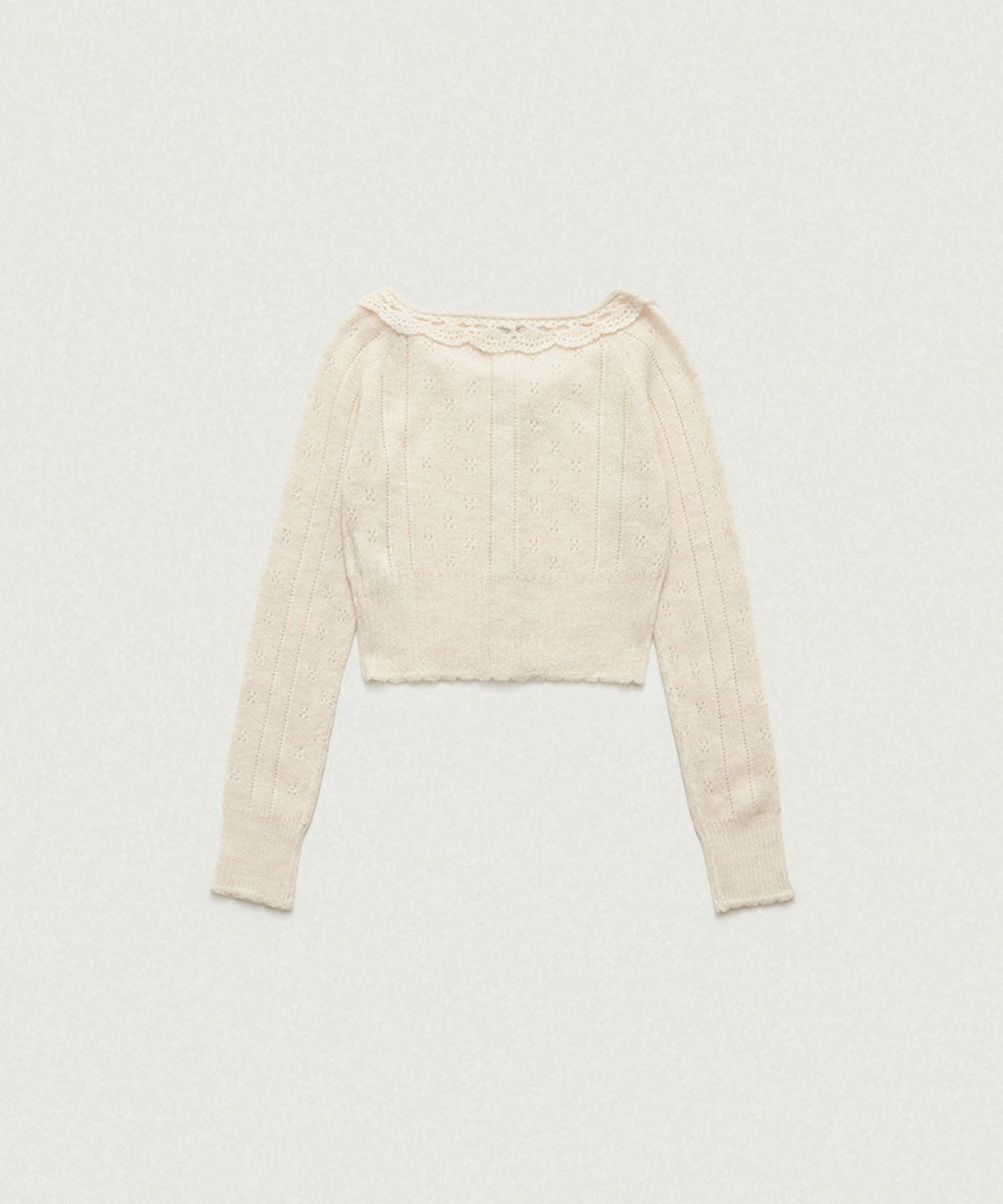 더바넷(THEBARNNET) Aveline Frill Knit Cardigan