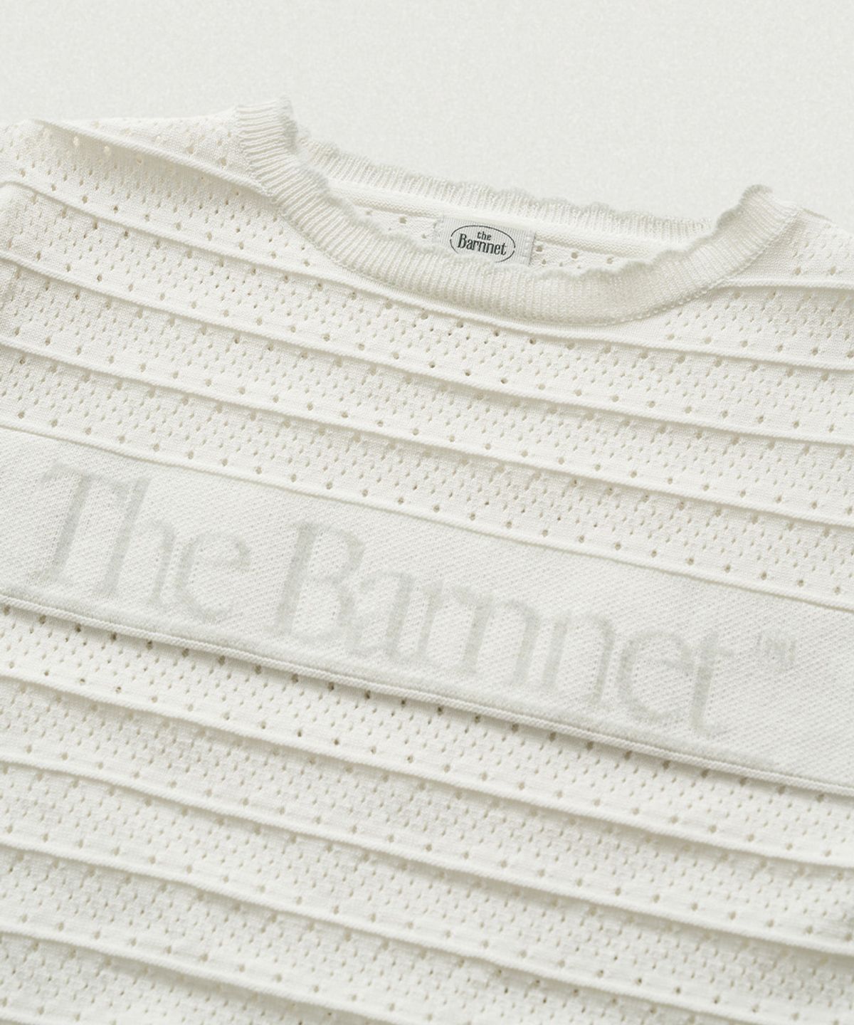 더바넷(THEBARNNET) Helen Logo Jacquard Knit Top_Ivory