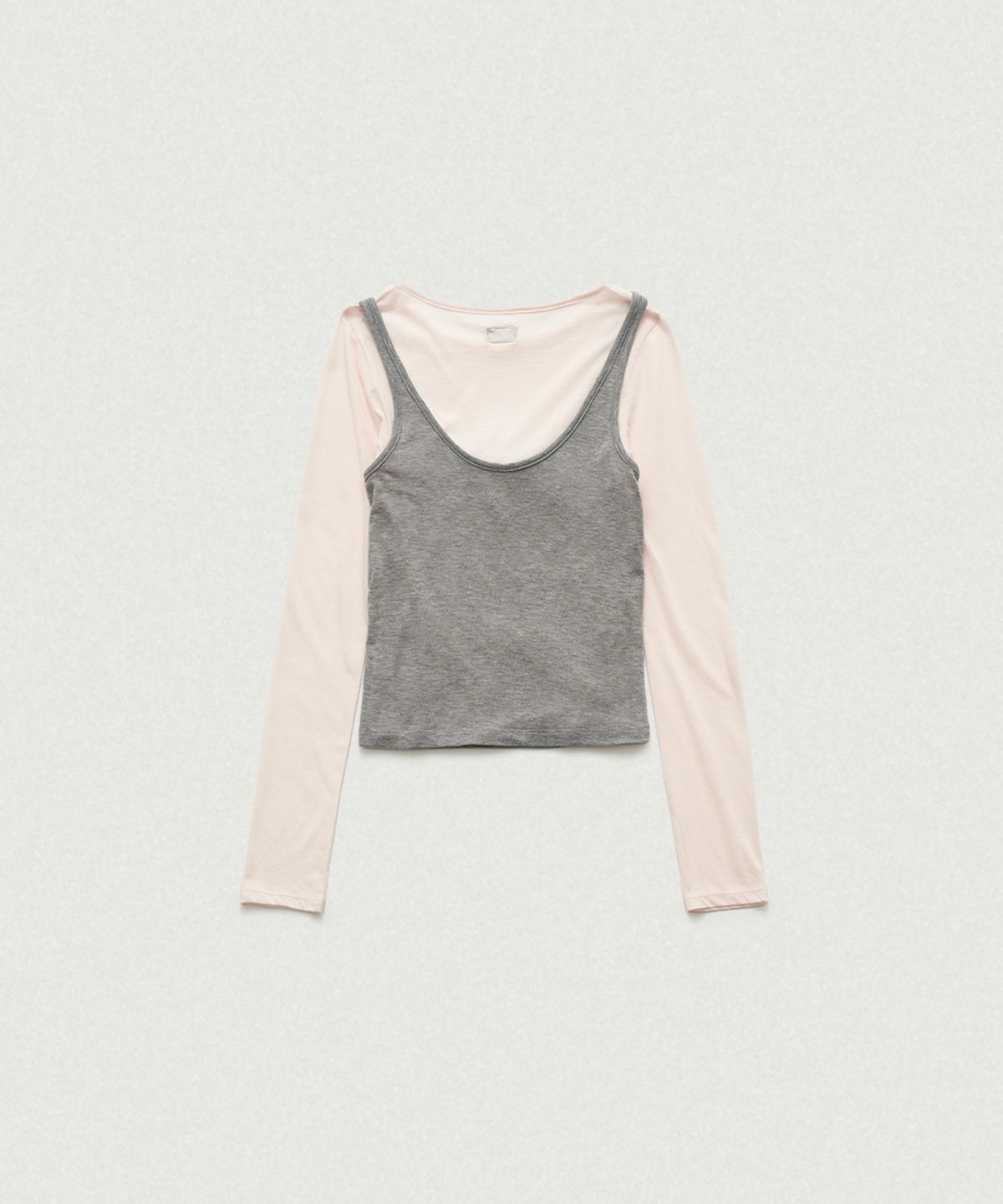 더바넷(THEBARNNET) Averin Ribbon Layer T-Shirt_Light Pink