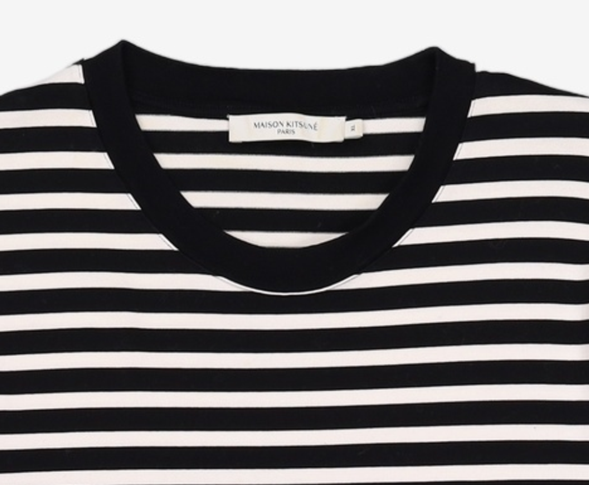 메종 키츠네(MAISON KITSUNE) 22SS 스트라이프 티셔츠 FU00115KJ0044 XL