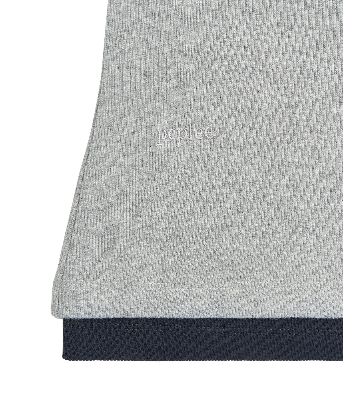 페플리(PEPLEE) [Set] Layered Cross Sleeveless Top (Navy/Grey)