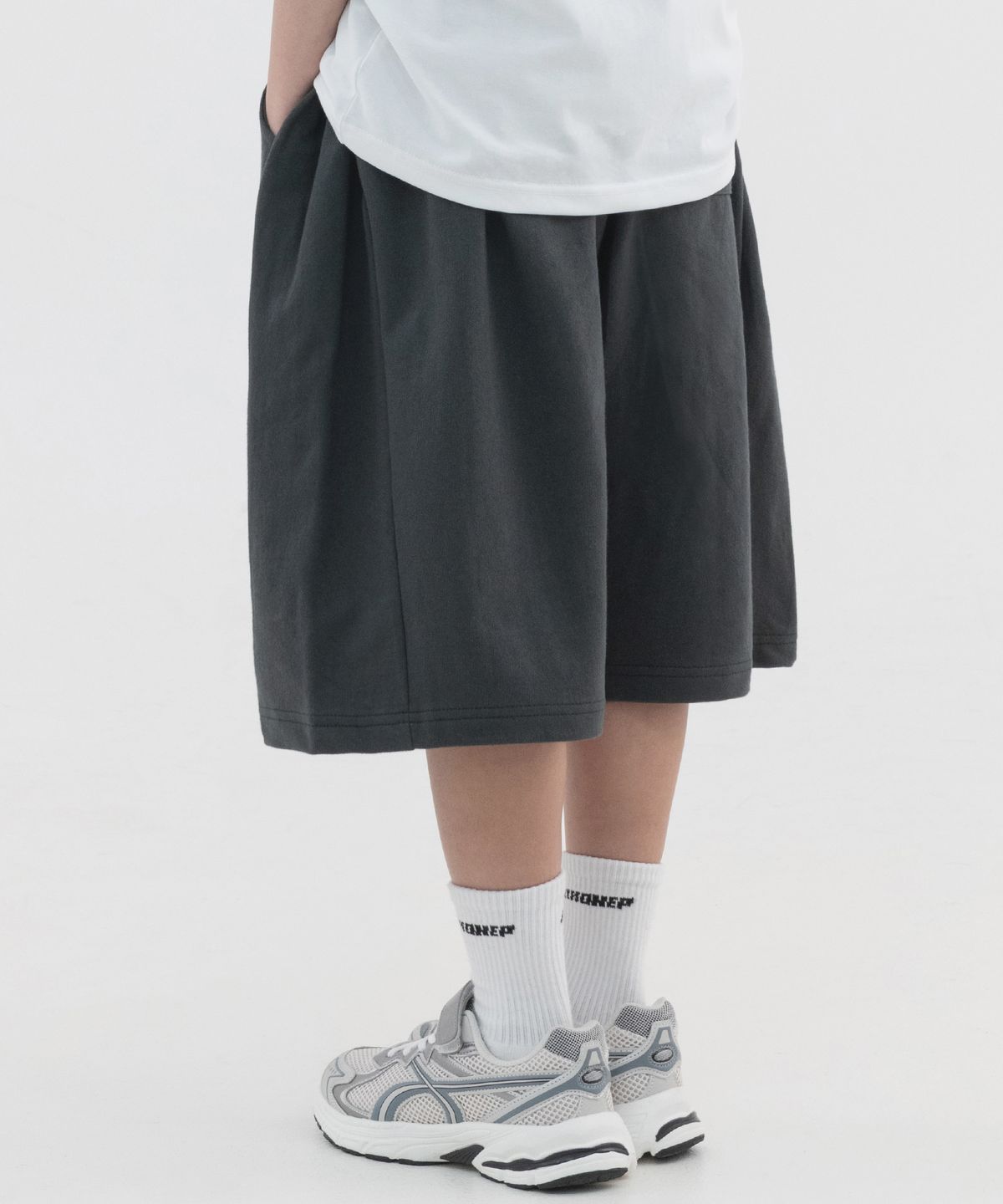 피아네르 키즈(PIANER KIDS) [2 PACK] 옆주름 버뮤다 스웨트 쇼츠 (3color)
