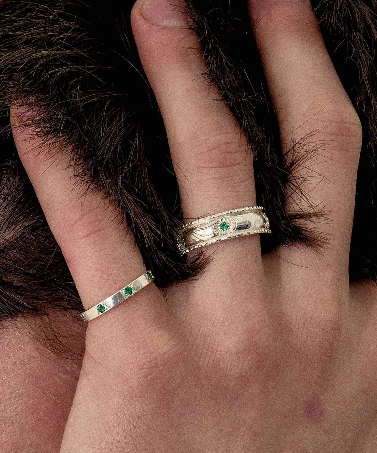 에이지47(AG47) M.C-R-15 Rough Wave Texture  Bold  Ring