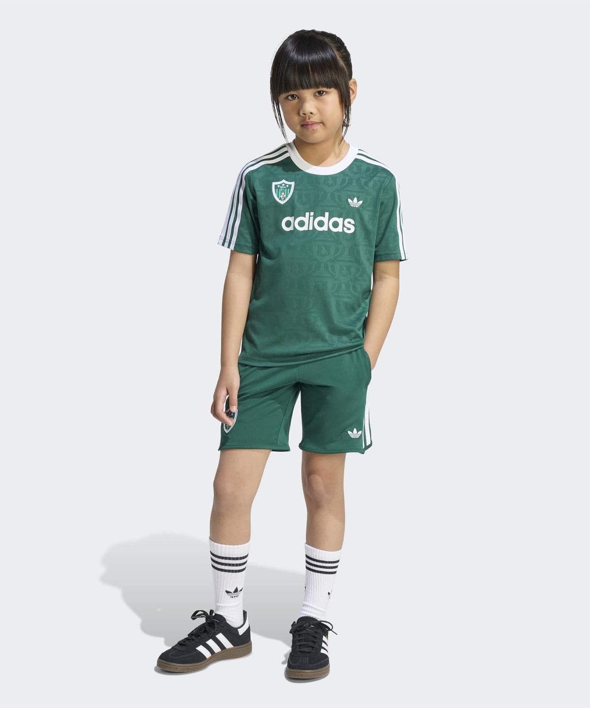 아디다스 키즈(ADIDAS KIDS) 아디다스 X 디즈니 쇼츠 저지 세트 키즈 - 그린 / KC8432