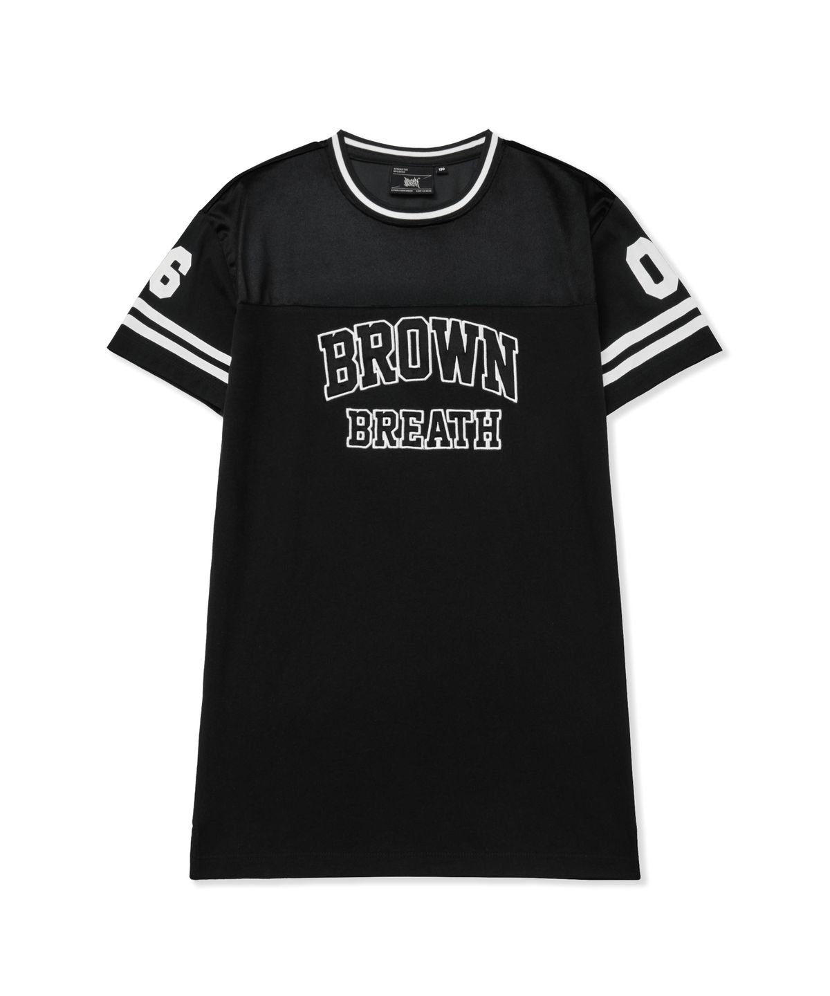 브라운브레스 키즈(BROWNBREATH KIDS) KIDS GIRL SATIN BLOCK ONE PIECE - BLACK