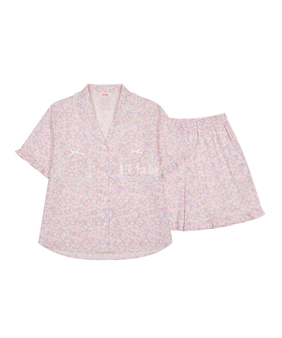 울랄라파자마(ULLALA PAJAMAS) 로나 반팔 여성페어 핑크 (40수)