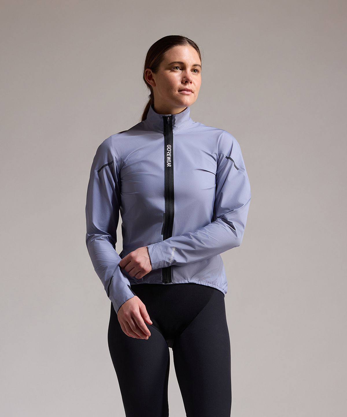 고어웨어(GOREWEAR) Gore-TEX 고어텍스 스핀쉬프트 자켓 우먼 - 아머씨스트 그레이 (여성용) 사이클링 레인 재킷