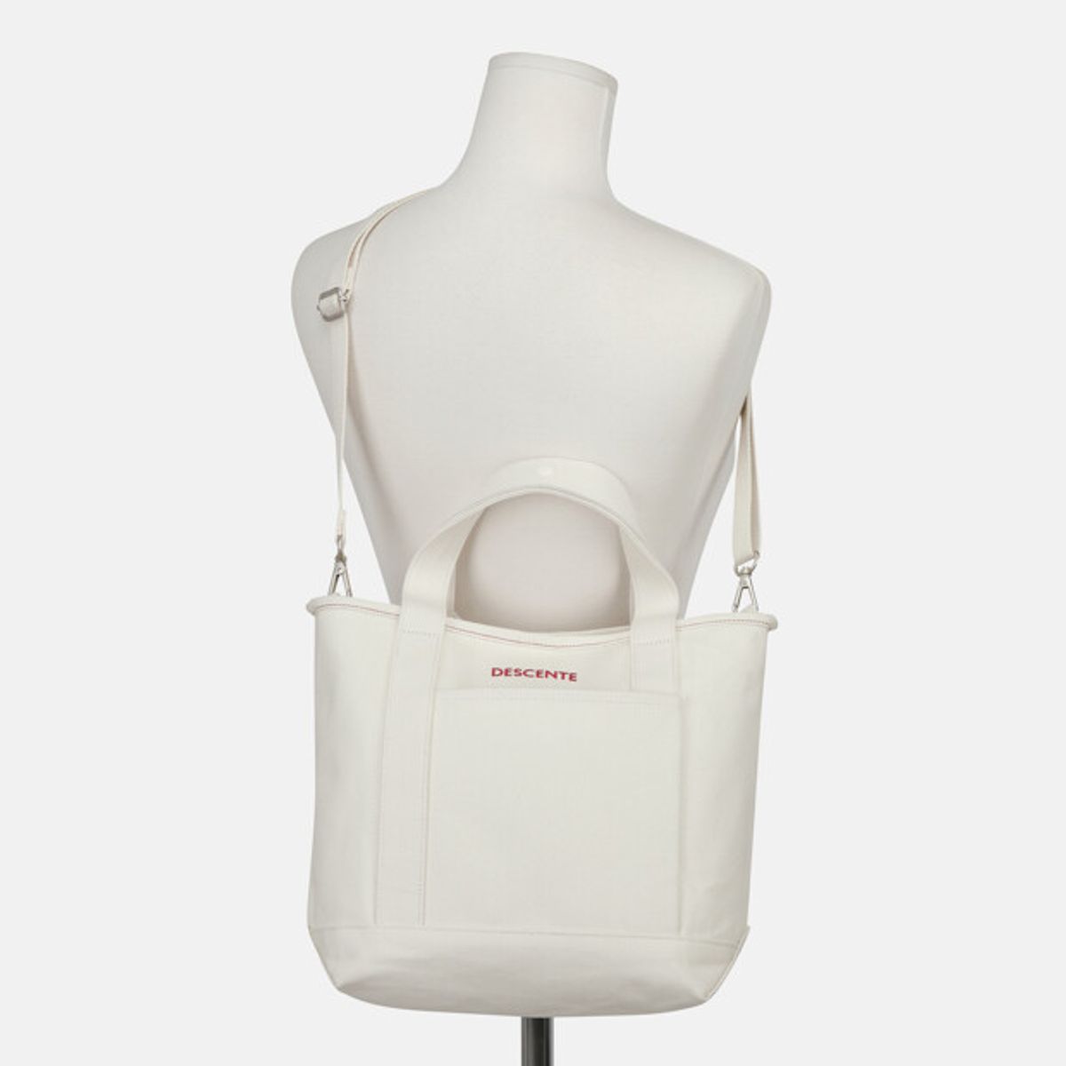 데상트(DESCENTE) 미디움 캔버스 토트백 아이보리 SR223UBG40