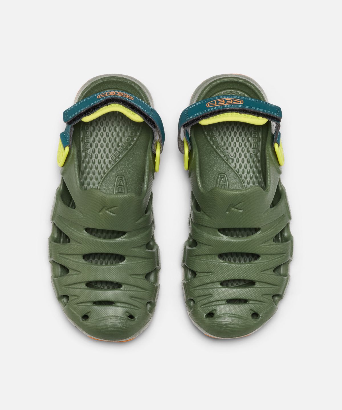 킨(KEEN) 하이퍼플로트 주니어(빅키즈) 샌들 BRONZE GREEN/ORANGE