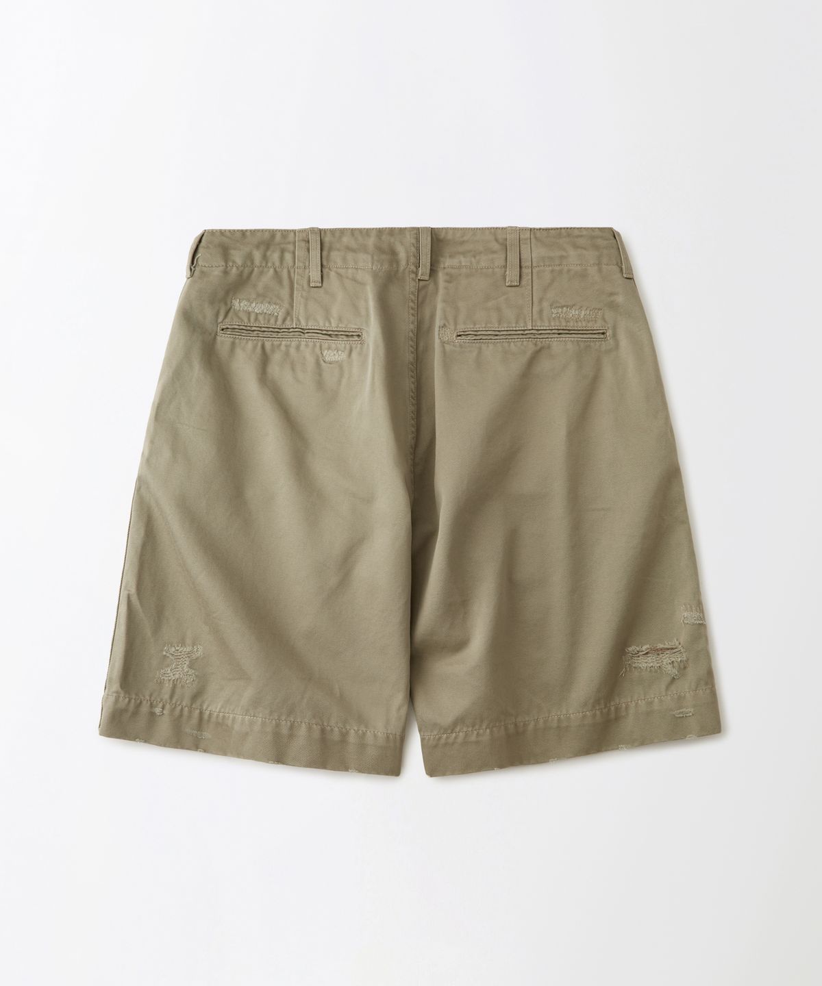 아웃스탠딩(OUTSTANDING) OFFICER CHINO SHORTS_REPAIR KHAKI