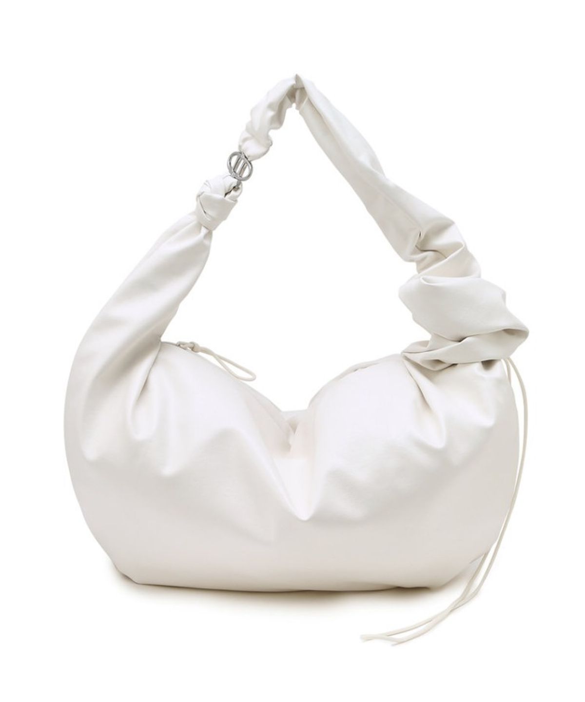 아떼 바네사브루노(ATHE VANESSABRUNO) [PLI] 화이트 포 레더(faux-leather) 플리 2-WAY 숄더백 겸 크로스백 L AABA6E833WT