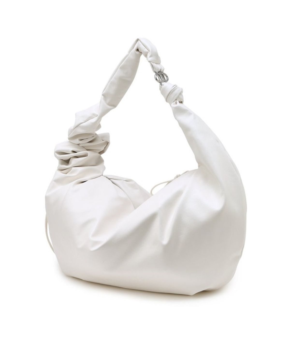 아떼 바네사브루노(ATHE VANESSABRUNO) [PLI] 화이트 포 레더(faux-leather) 플리 2-WAY 숄더백 겸 크로스백 L AABA6E833WT