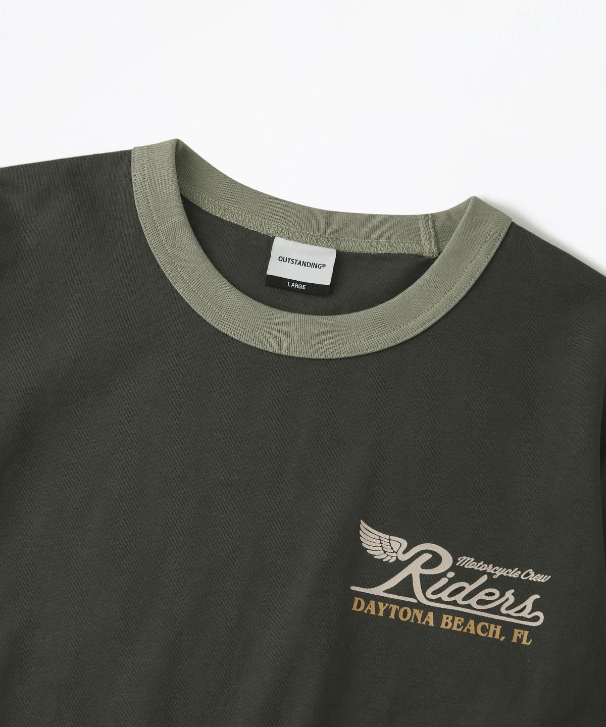 아웃스탠딩(OUTSTANDING) MOT SERIES TEE(RIDE THE COAST)_KHAKI GRAY
