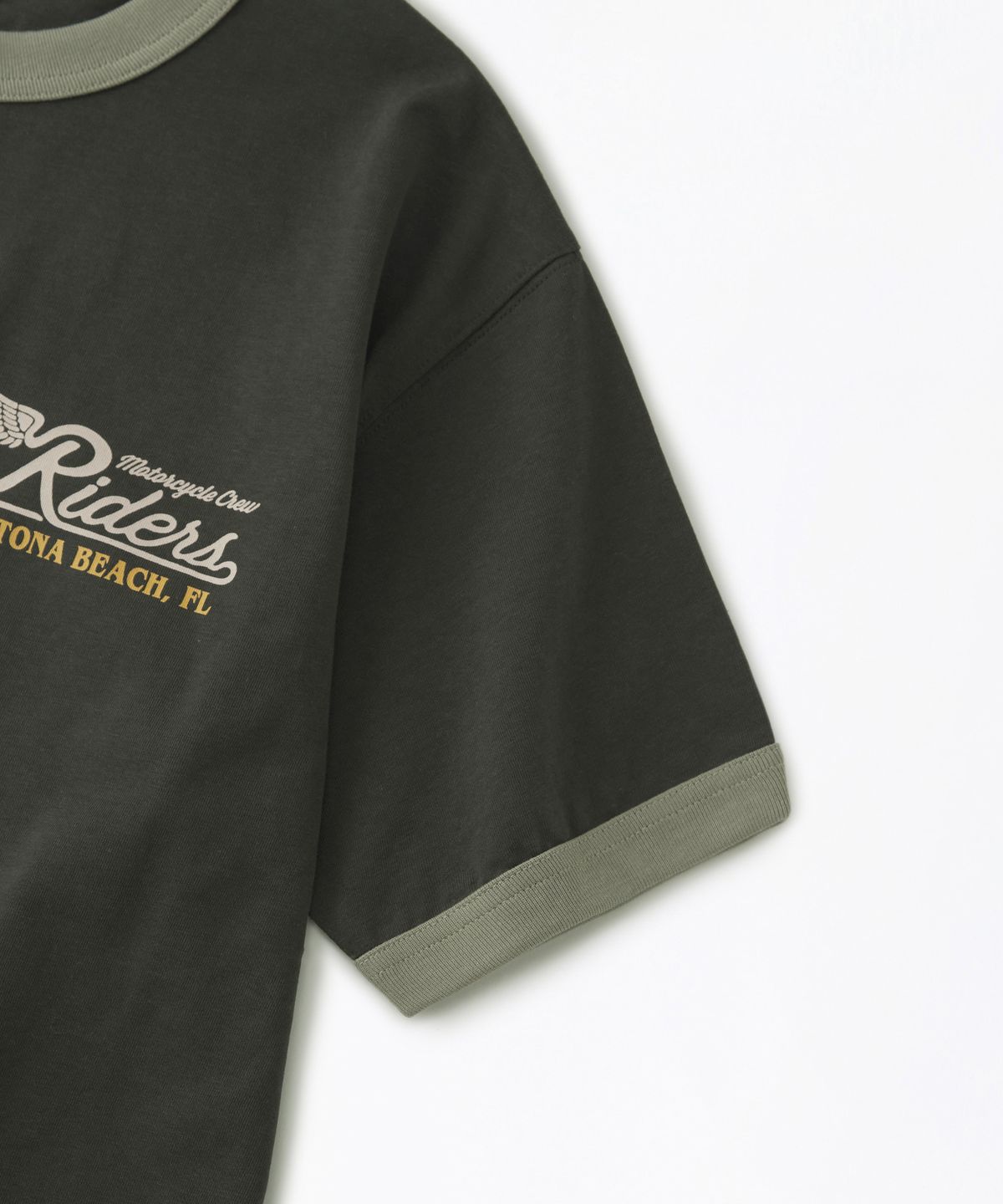 아웃스탠딩(OUTSTANDING) MOT SERIES TEE(RIDE THE COAST)_KHAKI GRAY