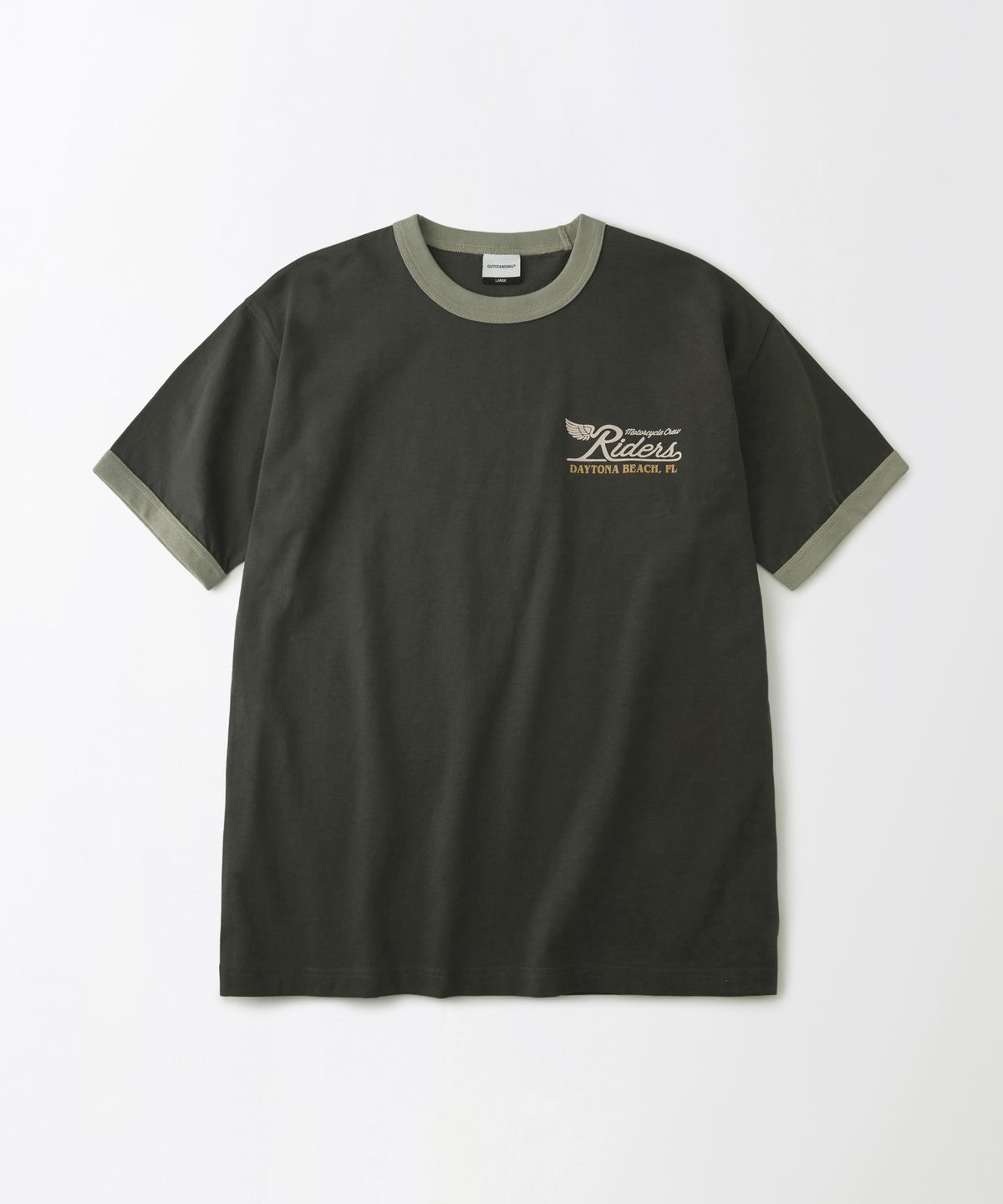 아웃스탠딩(OUTSTANDING) MOT SERIES TEE(RIDE THE COAST)_KHAKI GRAY