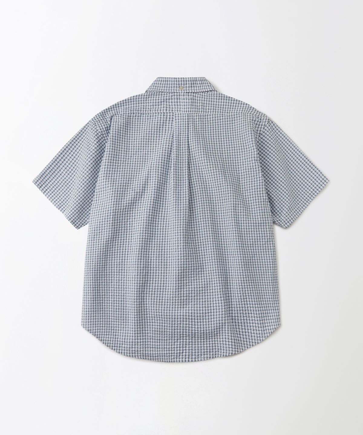 아웃스탠딩(OUTSTANDING) MIGHTY TIGER SEERSUCKER CHECK HALF SHIRT_BLUE CHECK