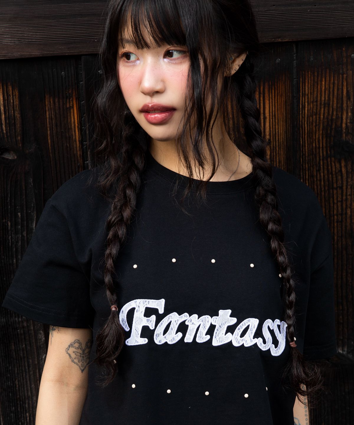 글랙(GLACK) GZT005 판타지 스터드 티셔츠 (BLACK)