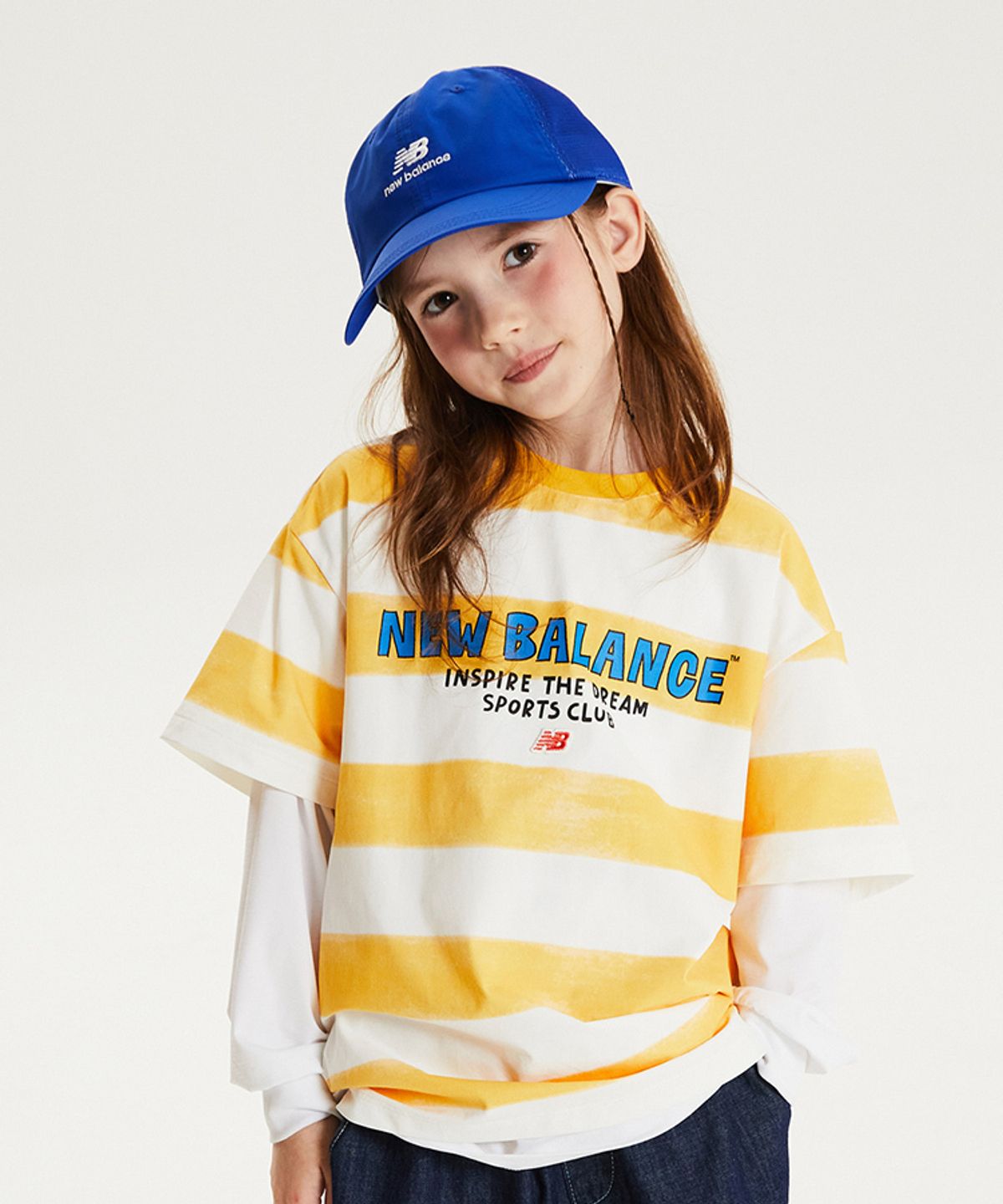 뉴발란스 키즈(NEWBALANCEKIDS) Ready Set Rugby_아동 크레용 스트라이프 반팔티 NK9EG2411U30