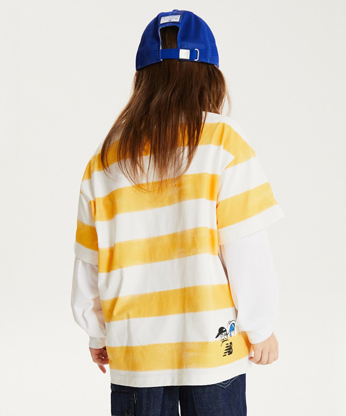 뉴발란스 키즈(NEWBALANCEKIDS) Ready Set Rugby_아동 크레용 스트라이프 반팔티 NK9EG2411U30
