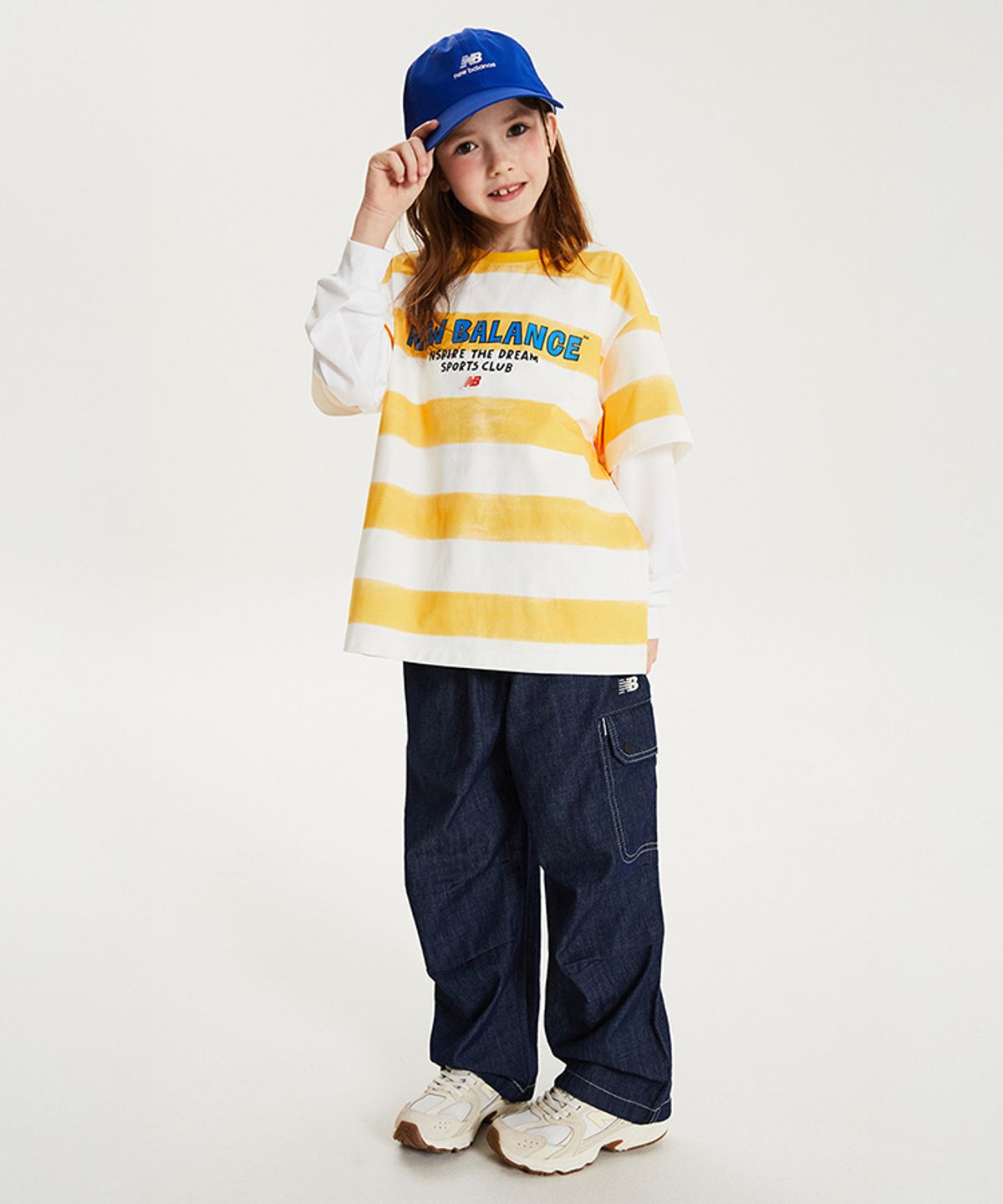 뉴발란스 키즈(NEWBALANCEKIDS) Ready Set Rugby_아동 크레용 스트라이프 반팔티 NK9EG2411U30