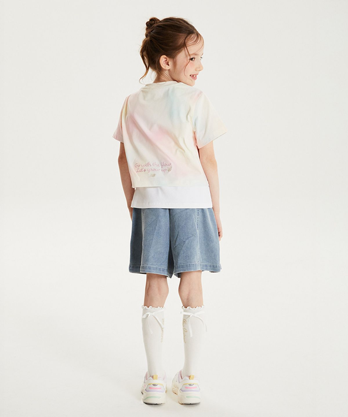뉴발란스 키즈(NEWBALANCEKIDS) NBgC_아동 여아 타이다잉 레이어드 반팔티 NK9EG2881G39
