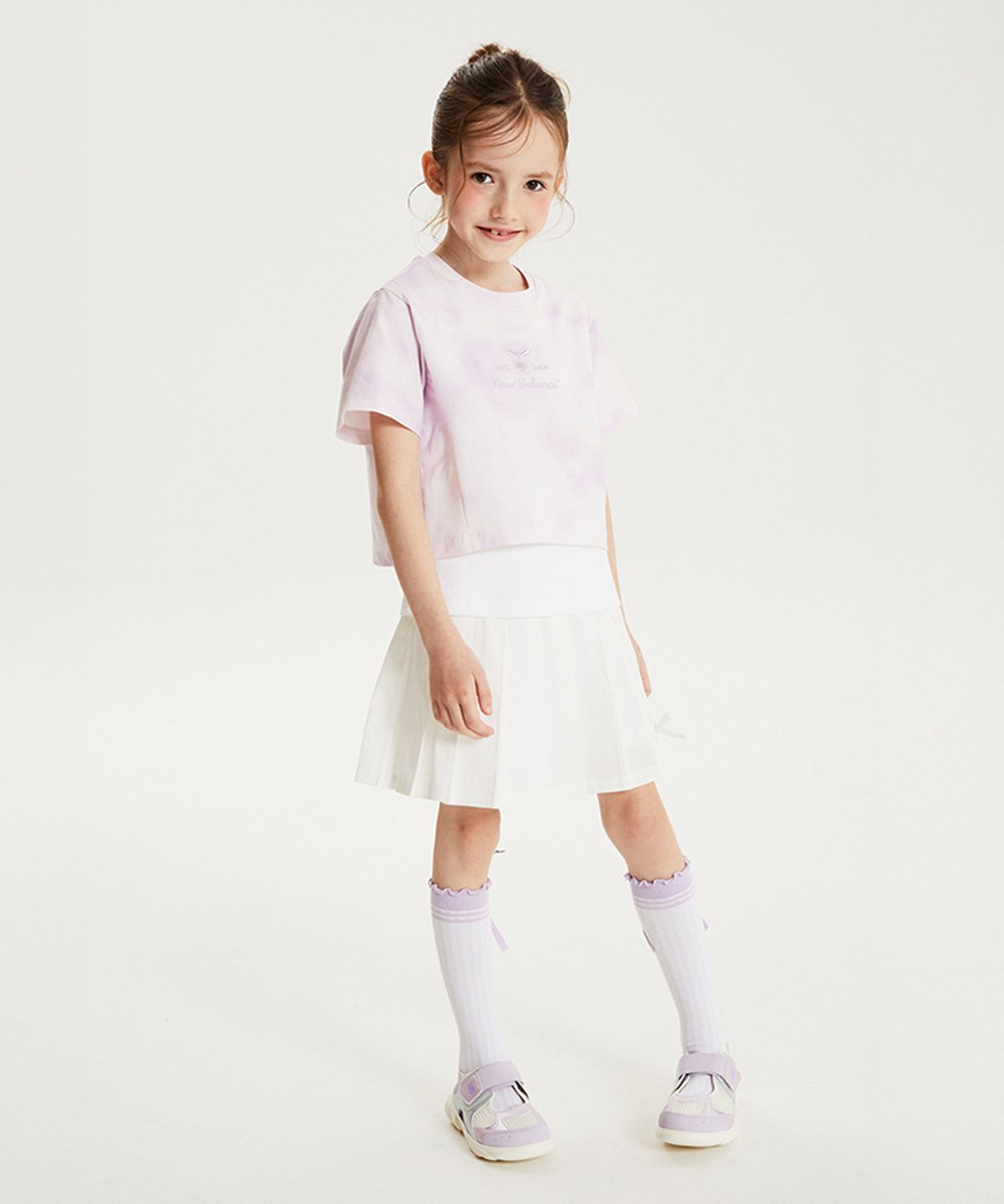 뉴발란스 키즈(NEWBALANCEKIDS) NBgC_아동 여아 타이다잉 레이어드 반팔티 NK9EG2881G88
