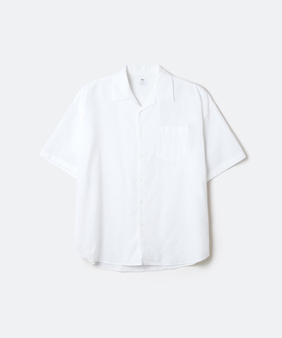 스파오(SPAO) [리넨블렌드] 오버핏 반팔 셔츠_SPYWG25M04